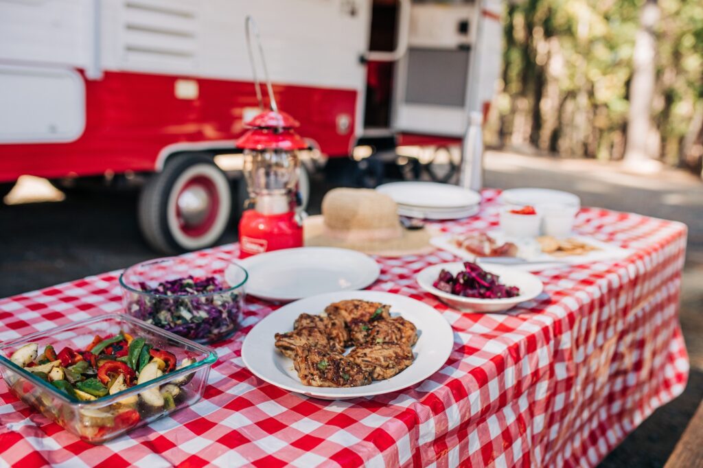 Alimentação saudável em motorhome