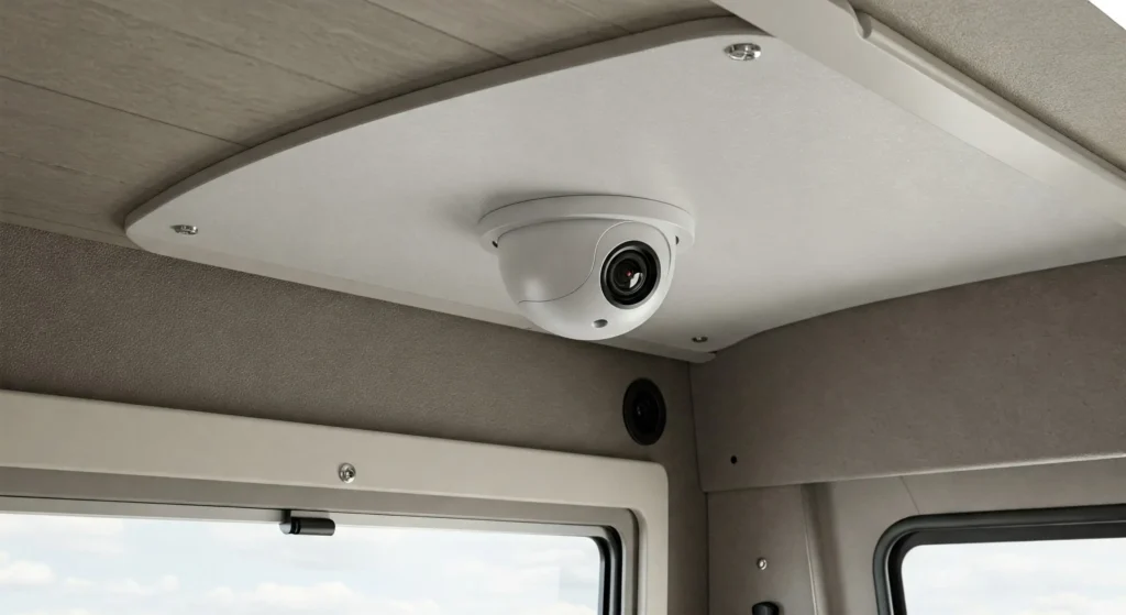 Camera de segurança em motorhome