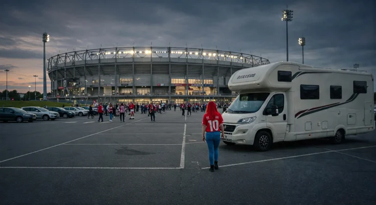 Motorhome em estádio