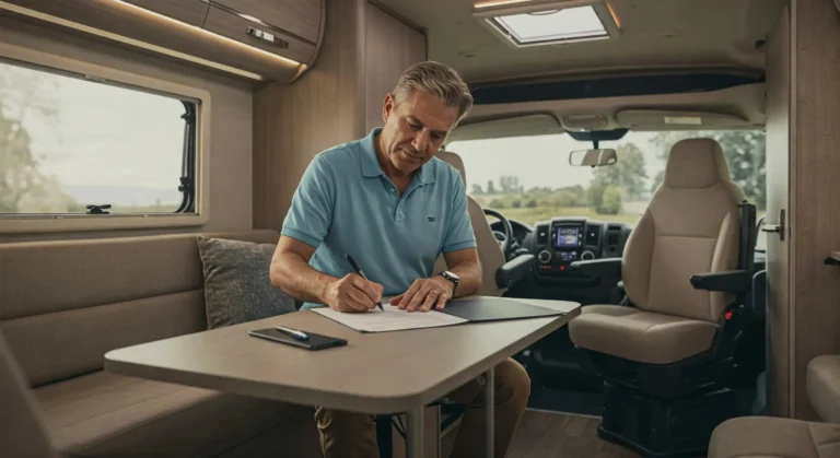 assinar documento motorhome