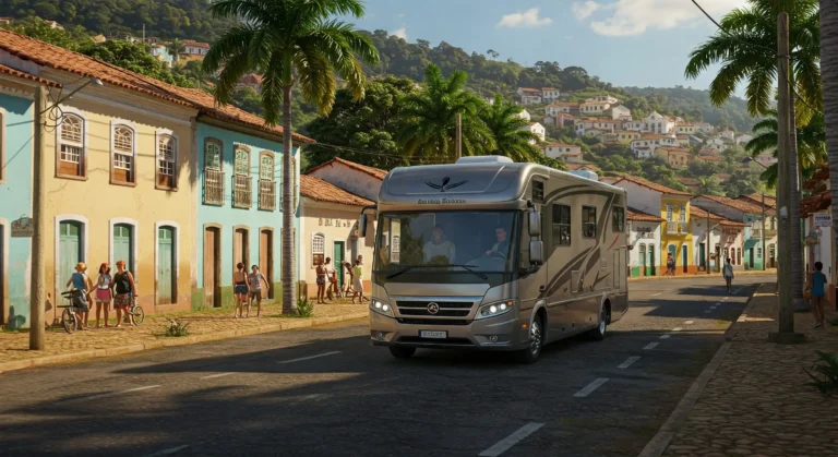 motorhome dirigindo em minais gerais
