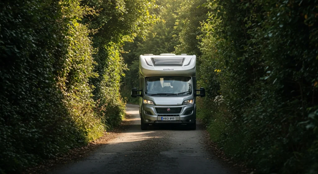 motorhome em lugar apertado